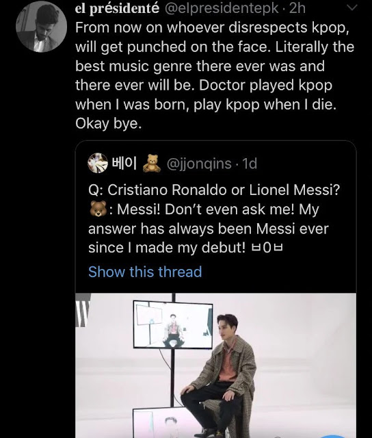 Lalu Membuat Fans Sepak Bola Menjadi EXO Artis Drama Korea -  Kai EXO Menjawab Satu Pertanyaan Tentang Lionel Messi Lalu Membuat Fans Sepak Bola Menjadi EXO-L