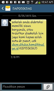 sms info dari dapodikdas