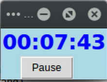 Stopwatch Python Tkinter versi 1