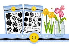 Sunny Studio Stamps: Daffodil Dreams & Timeless Tulips Photo-polymer Clear Stamp Set