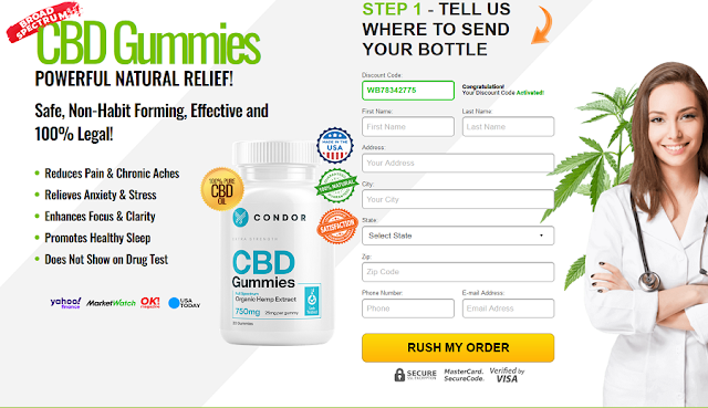 Condor CBD Gummies - Enhances FOCUS & CLARITY, Reduces ANXIETY & STRESS And Relieves CHRONIC PAIN & ACHES