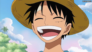 ワンピースアニメ 女ヶ島編 410話 ルフィ 笑顔 Monkey D. Luffy | ONE PIECE Episode 410