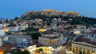 Ausblick vom Restaurant A for Athens auf die Stadt Foto: Christiane Großimlinghaus