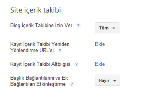 Blogger RSS Ayarları