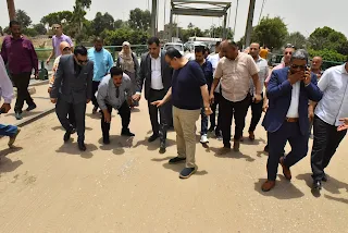 محافظ أسيوط يتفقد كوبري الحواتكة بمركز منفلوط