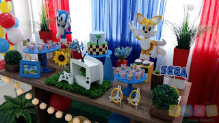 Decoração de festa infantil Sonic