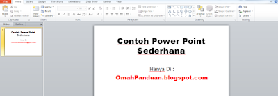 Contoh Power Point Sederhana