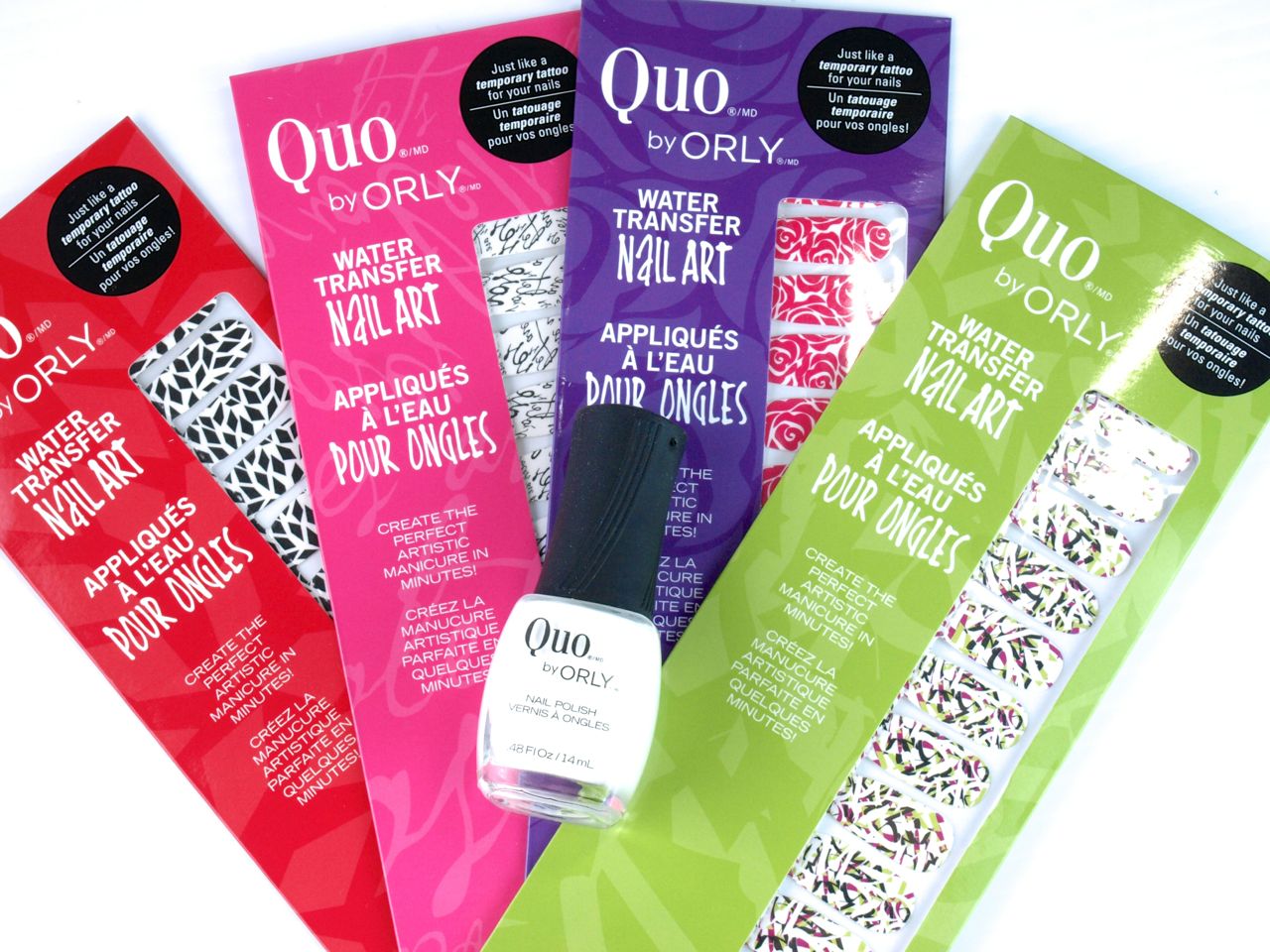 Quo by Orly Water Transfer Nail Art in "Mischief": Review and Swatches