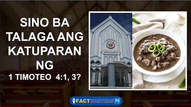 Sino ba Talaga ang Katuparan ng 1 Timoteo  4:1, 3?