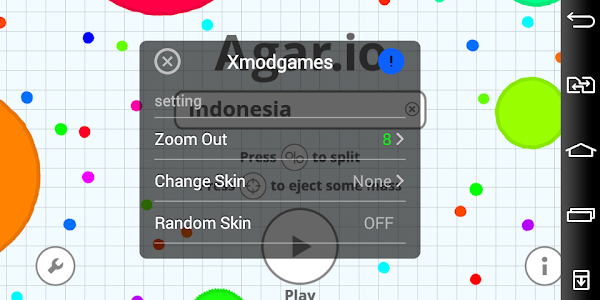 Cheat Agar.io Zoom Out Menggunakan Xmod Games