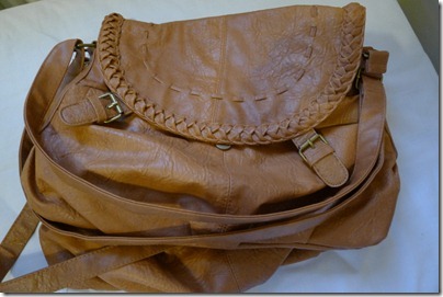 brown leather colour sling bag