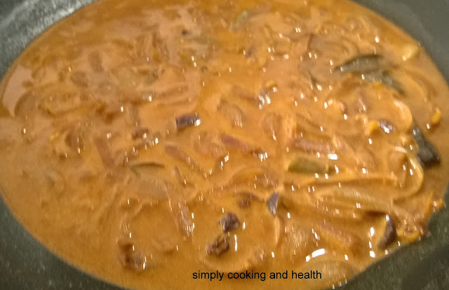  Healthy fried Onion curry with coconut milk