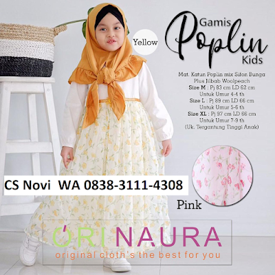 Gamis Poplin Kids - Baju Muslim Gaya