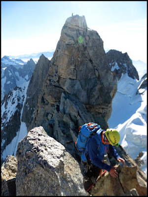 Dent du Geant, Alpes, desde refugio Torino