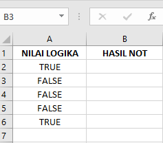 Tutorial Rumus Excel Langkah-Langkah Rumus NOT di Microsoft Excel