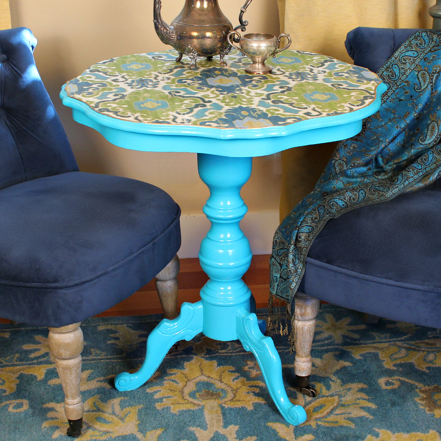 Mark Montano: Decoupaged Fabric Table Makeover