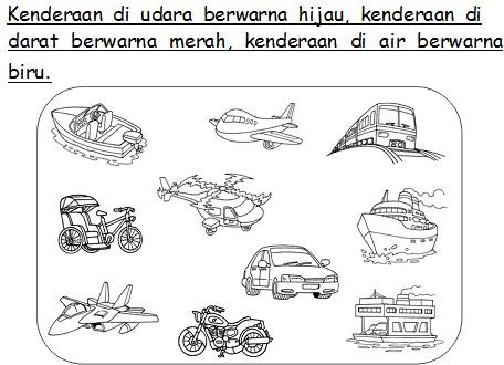 BAHASA MALAYSIA PRASEKOLAH: Latihan Kenderaan