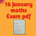 BTEUP 1st semester 16 January math pepper pdf download 
