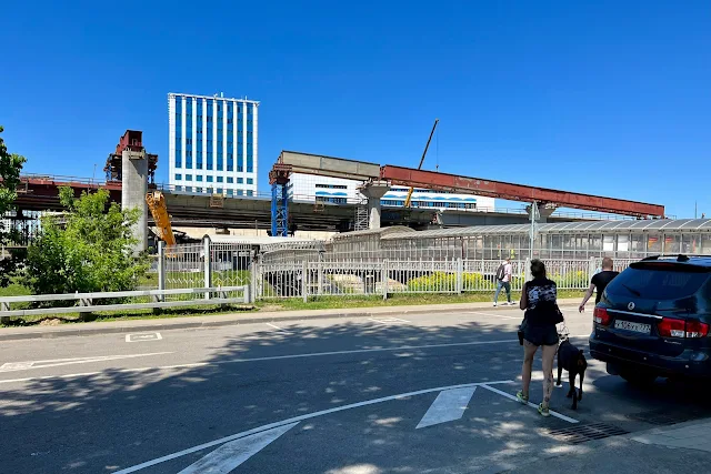 Каширское шоссе, Сабуровская улица (бывший Проектируемый проезд № 439), железнодорожная станция МЦД Москворечье, строящаяся Юго-Восточная хорда