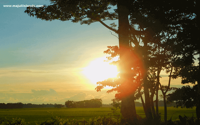 Sunset View Of Majuli Island