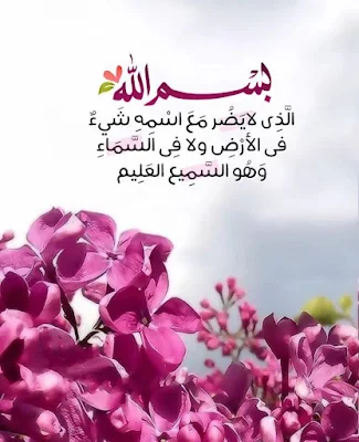 بسم الله الذي لا يضر مع اسمه شىء فى الارض ولا فى السماء وهو السميع العليم