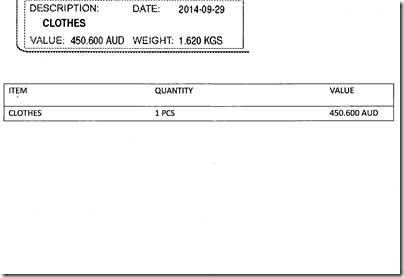 commercial invoice