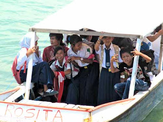 School Boat Makassar Ujung Pandang Indonesia