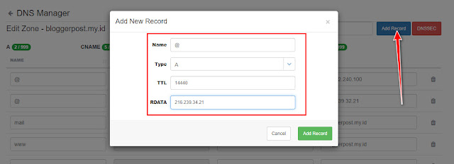 Cara Kustom Domain Exabytes ke Blogspot