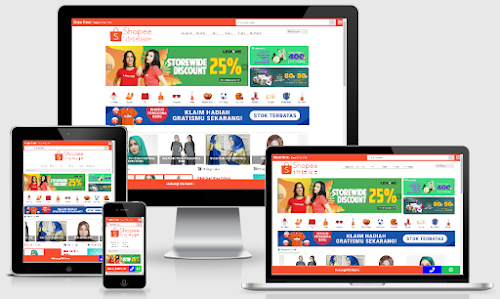 Website toko online blog model mirip Shopee