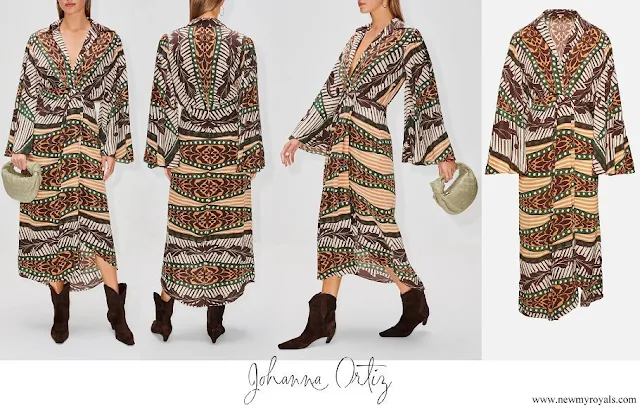 Princess Caroline wore JOHANNA ORTIZ Timbuktu Flow Midi Dress