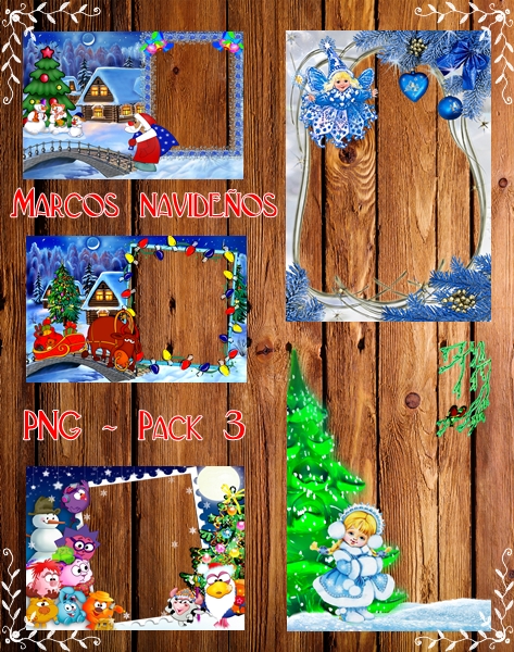 Marcos navideños [PNG] - Pack 3 