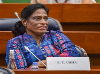 Indian athlete PT Usha was elected as the President