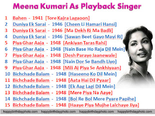 meena kumari as singer 1 to 15
