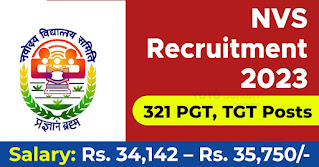 321 Posts - Navodaya Vidyalaya Samiti - NVS Recruitment 2023(All India Can Apply) - Last Date 10 June at Govt Exam Update