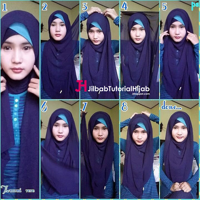 Tutorial Model Hijab Menutupi Bagian Dada untuk wajah bulat -  pipi tembem - chubby