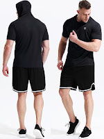 NELEUS Men's 3 Pack Running Shirt Mesh Workout Athletic Shirts with Hoods