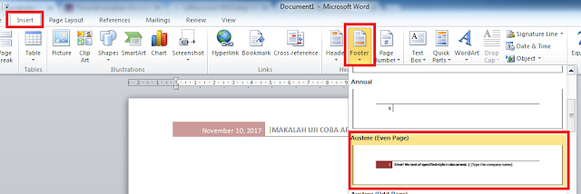  Dalam artikel kali ini saya akan menjelaskan bagaimana cara menciptakan header dan footer pad Cara Membuat Header dan Footer di Microsoft Office Word 2010