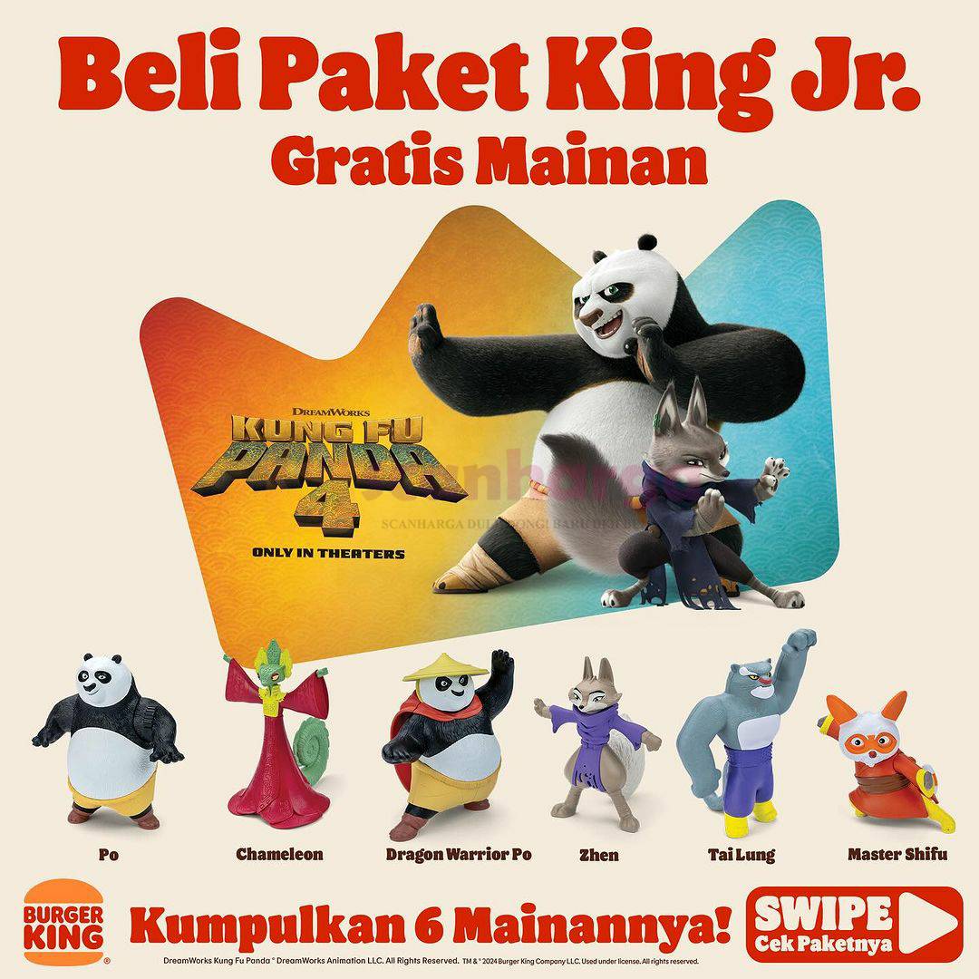 Promo BURGER KING GRATIS Mainan KUNG FU PANDA