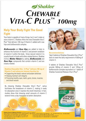 chewable vita c plus, vitamin c, vita c chewable, chewable-c shaklee