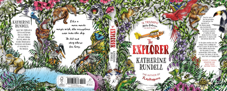 Momo celebrating time to read: The Explorer by Katherine Rundell  illustrated by Hannah Horn