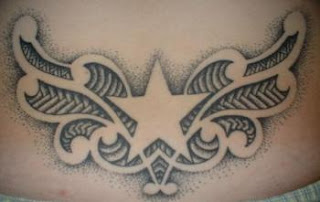 Lower Back Star Tattoo Design