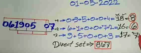 2/05/2022 3UP VIP DIRECT SET THAI LOTTERY | 3D DIRECT NUMBER 2-05-2022