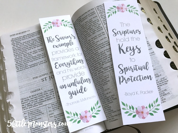 5 little monsters scripture free printable bookmarks princeofpeace