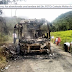 Bus de servicio público fue quemado en la vía Medellín-Quibdó