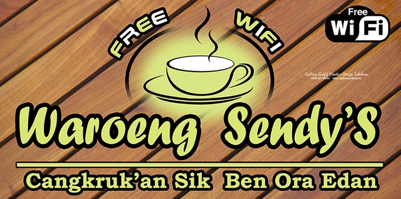 10 Contoh Desain Spanduk Warung Kopi Free WiFi - Arif 