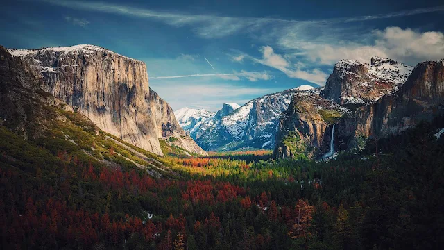 Papel de Parede Linda Paisagem Natural Vale de Yosemite Wallpaper.