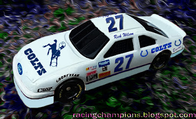 Rick Wilson #27 Indianapolis Colts Ford Racing Champions 1/64 NASCAR diecast blog 1997 Brickyard 400 Indy NFL