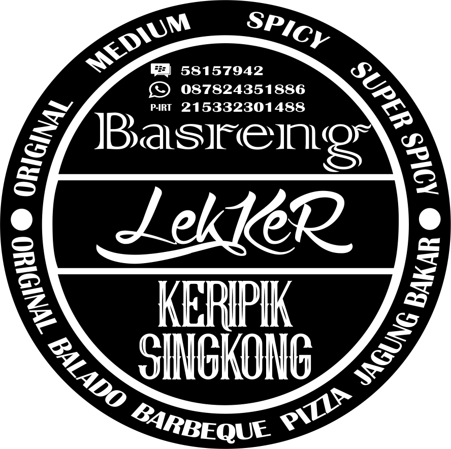 pesanan Desain Logo untuk Jajanan Cemilan Basreng Keripik 