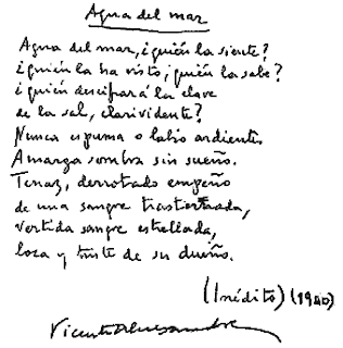 Vicente Aleixandre, el endecasílabo, Francisco Acuyo