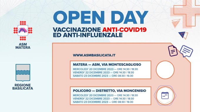  ASM, Vaccini Covid: il 20, 22 e 23 dicembre tornano gli Open Day. Ecco i centri e gli orari